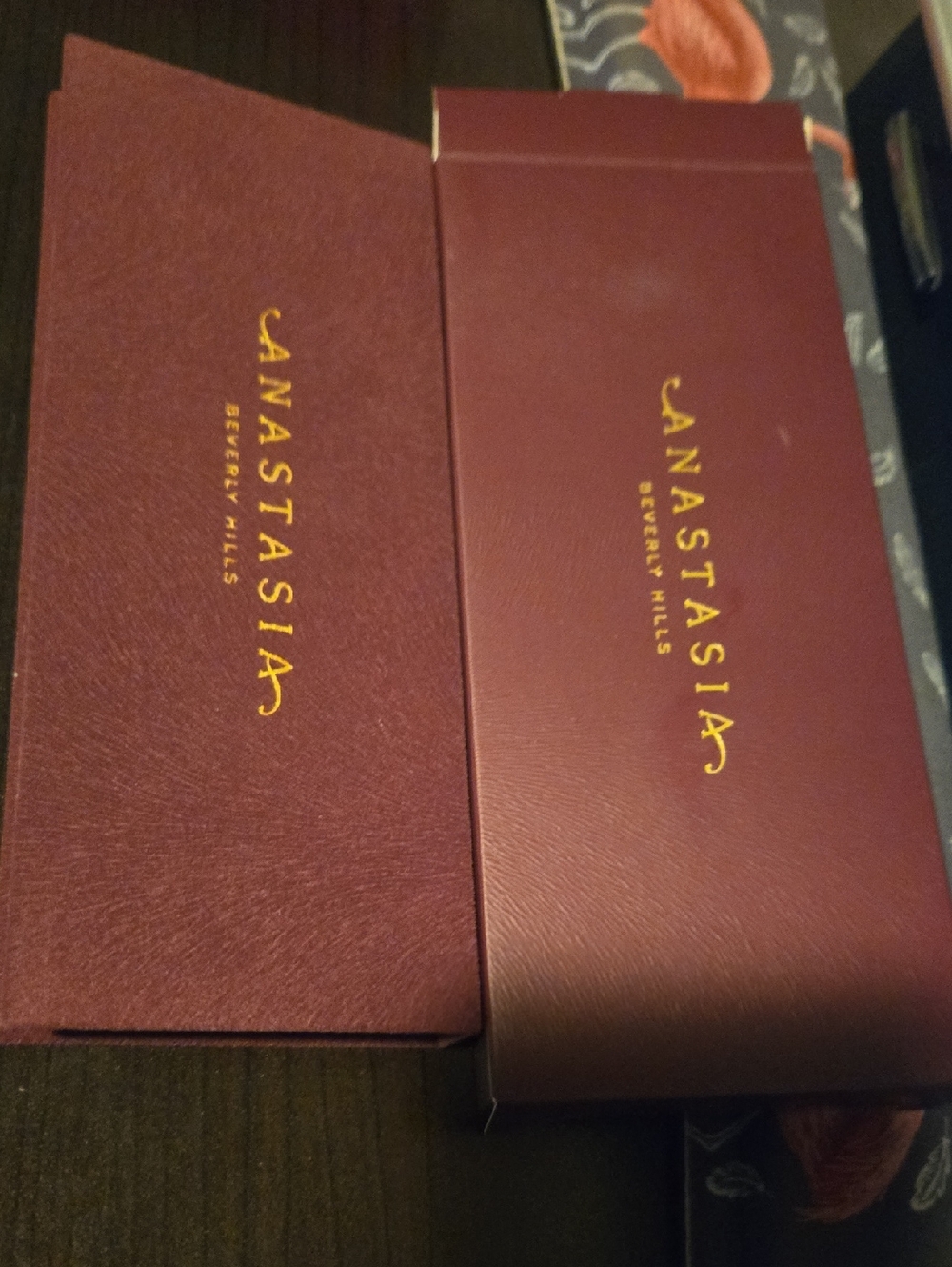 Anastasia Burgundy Makeup Palette Box with Gold Logo